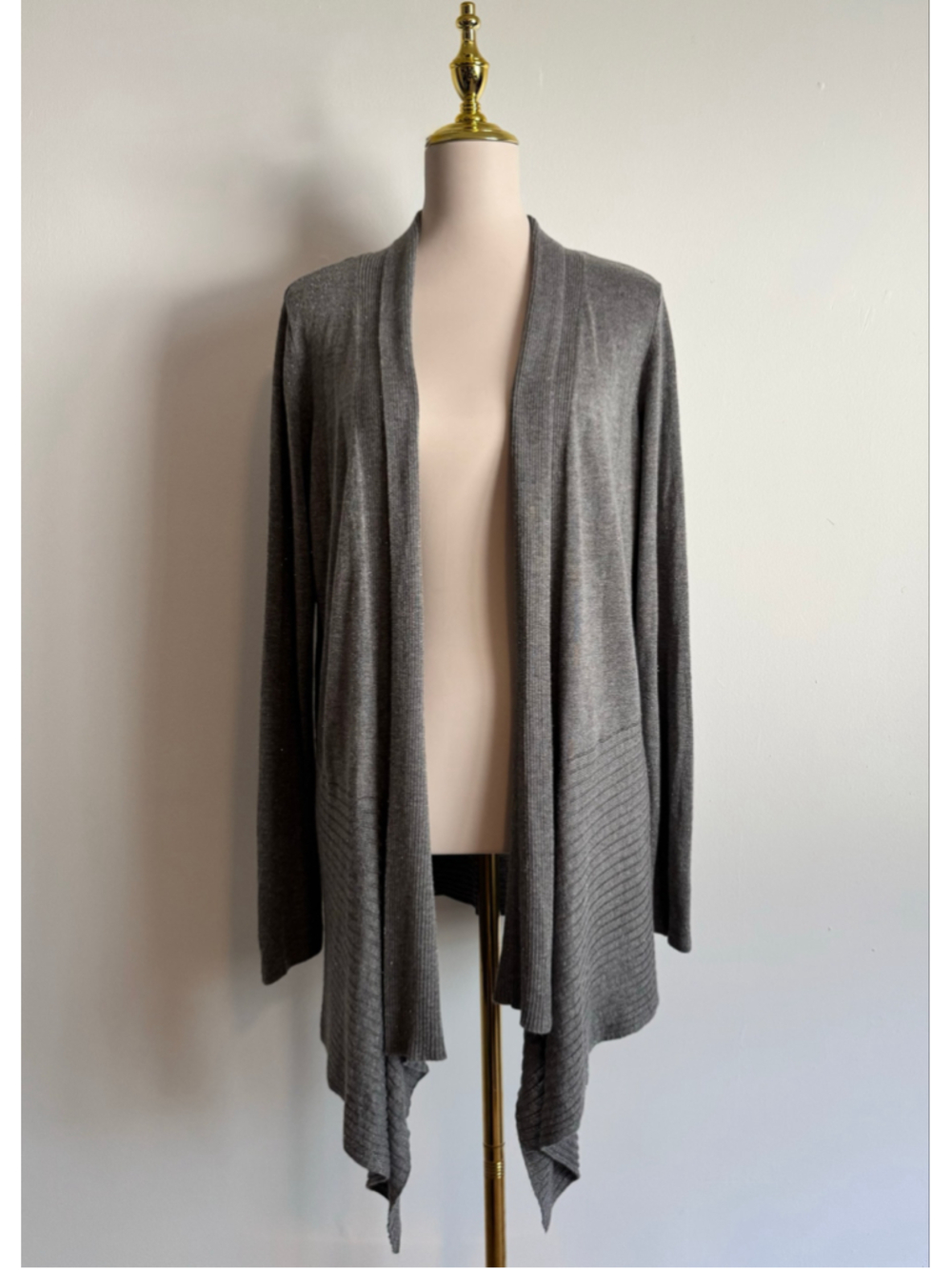 Women's B-DESIGN Grey Cardigan Sweater Size L